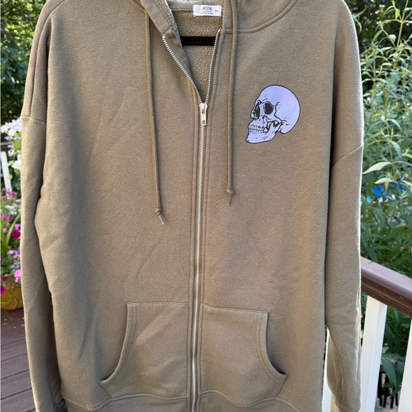 Ardene Tops - 3/$10 Bundle Ardene Olive Hoodie with Unique Skull Design